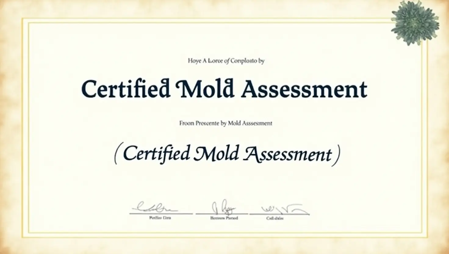 Certified Mold Assessment